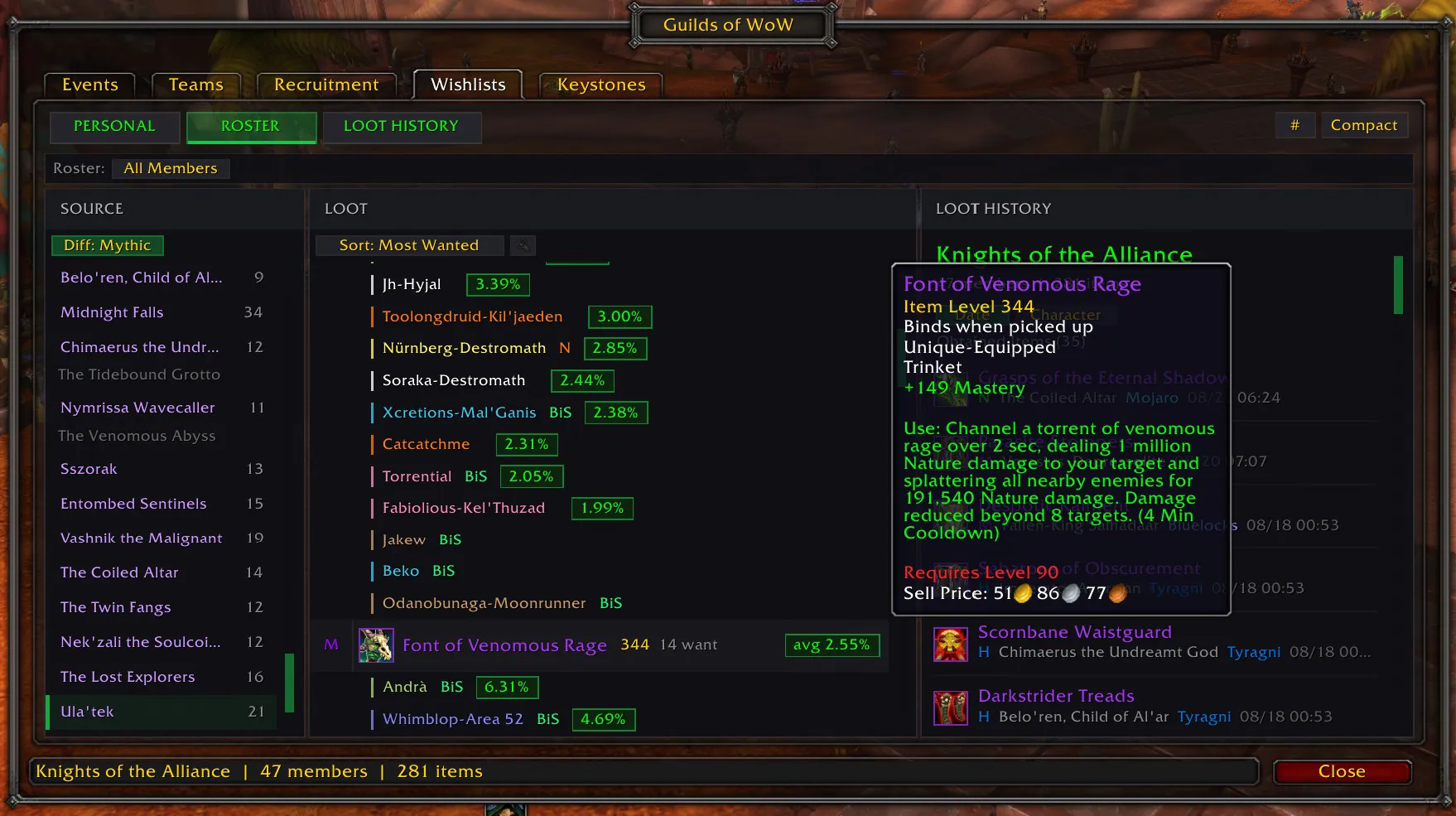 Wishlist In-Game Addon
